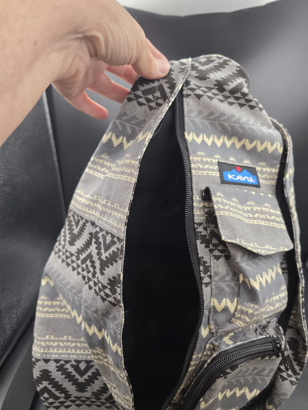 KAVU Men's Gray Patterned Sling Bag